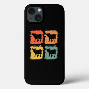 カウブルレトロアポップ・アートのートギフトアイディア iPhone 13ケース
