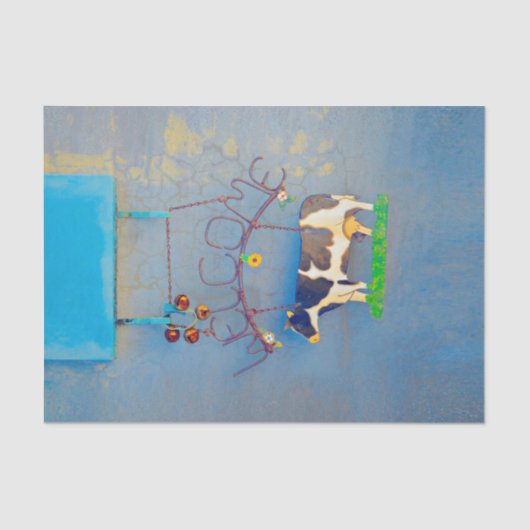 カウブルー素朴カントリーウエスタンファームデコップページ 薄葉紙 (正面)