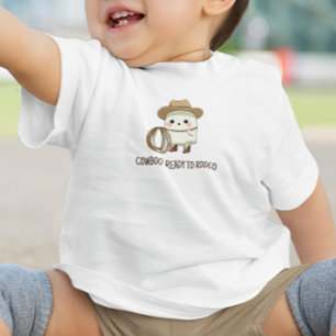 カウブー レディ トゥ ロデオ - かわいいカウボーイの幽霊 ベビーTシャツ