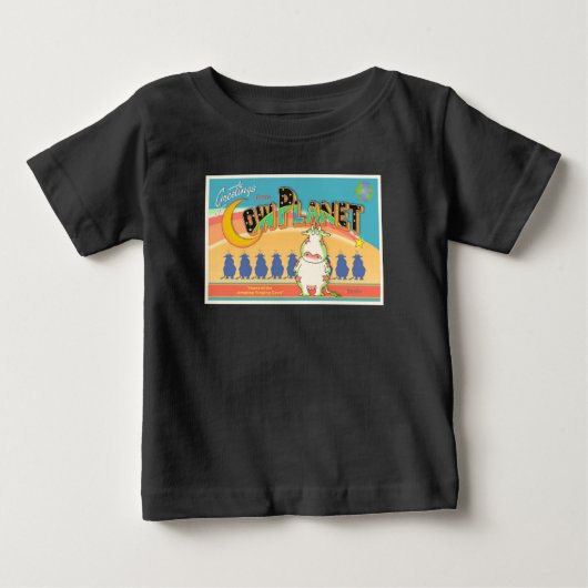 カウプラネットボイントンからの挨拶 ベビーTシャツ (正面)