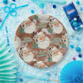 カウプリントサンタメリークリスマス紙プレート ペーパープレート (パーティー)