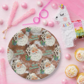 カウプリントサンタメリークリスマス紙プレート ペーパープレート (パーティー)