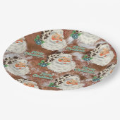 カウプリントサンタメリークリスマス紙プレート ペーパープレート (アングル)