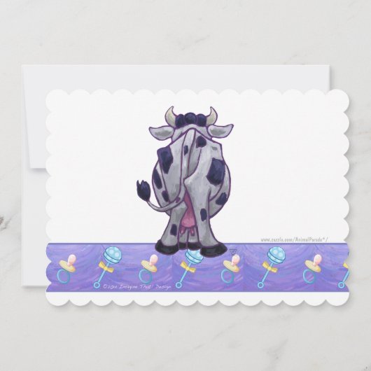 カウベビーシャワー招待状 招待状 (裏面)