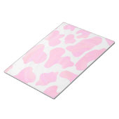 カウホットピンクとホワイトプリント ノートパッド (アングル)