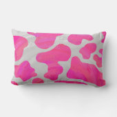 カウホットピンクとホワイトプリント ランバークッション (裏面)