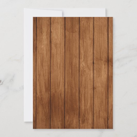 カウボパーソナライズされたイの2回目の誕生日 招待状 (裏面)