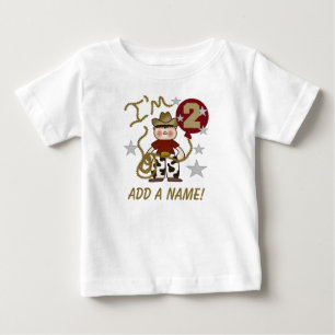 カウボパーソナライズされたイ2nd誕生日Tシャツ ベビーTシャツ