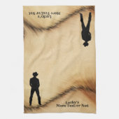 カウボパーソナライズされたイ キッチンタオル (縦)