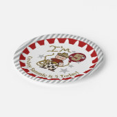 カウボパーソナライズされたーイ第5誕生日紙プレート ペーパープレート (アングル)