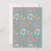 カウボーはっきりしたカラフルイ西バルミツワー 招待状 (裏面)