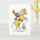 カウボーアライグマハッピーバースデー! カード (黄色い花)