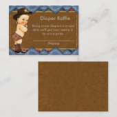 カウボーイおむつラッフルインサート エンクロージャーカード (正面/裏面)