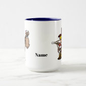 カウボーイおもしろいと彼の馬のマグ マグカップ (中央)