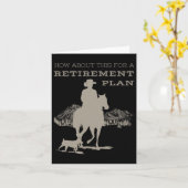 カウボーイおもしろいズ退職計画ホルセック乗馬 カード (黄色い花)