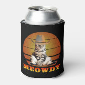 カウボーイおもしろいネコ 缶クーラー (缶正面)