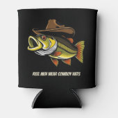 カウボーイおもしろいハットで釣る 缶クーラー (正面)