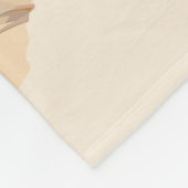 カウボーイおもしろいハットを着たハト、水色 フリースブランケット (角)