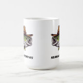 カウボーイおもしろいハットを着た父親の日魚 コーヒーマグカップ (中央)