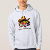 カウボーイおもしろいハットを着た父親の日魚 パーカ (正面)