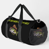 カウボーイおもしろいハットフィッシャーマンコアの魚 – ダッフルバッグ (右コーナー)