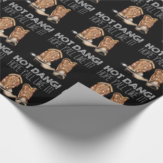 カウボーイおもしろいブーツ ラッピングペーパー (角)