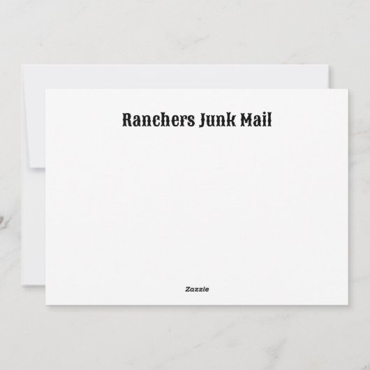 カウボーイおもしろい引用文ランチャーファームカントリーウェスタン シーズンカード (裏面)