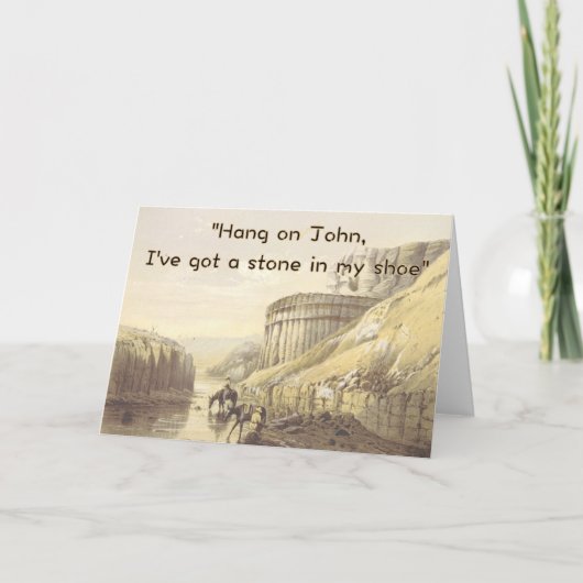 カウボーイおもしろい誕生日カーユーモアのあるドウェスタンUSA カード (正面)