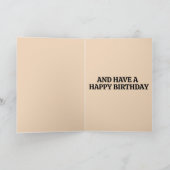 カウボーイおもしろい誕生日グリーティングカード カード (内部)