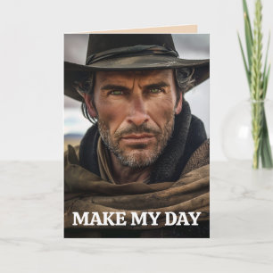 カウボーイおもしろい誕生日グリーティングカード カード