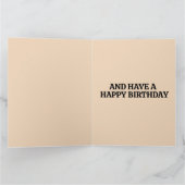 カウボーイおもしろい誕生日グリーティングカード カード (内部)