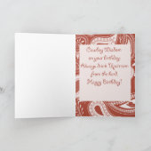 カウボーイおもしろい誕生日 カード (内部)