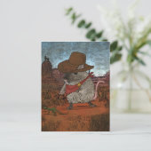 カウボーイおもしろい誕生日 ポストカード (スタンド正面)