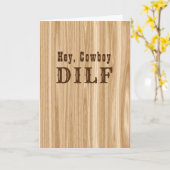 カウボーイおもしろいDILTファーズデーランチーアダルトユーモア カード (黄色い花)