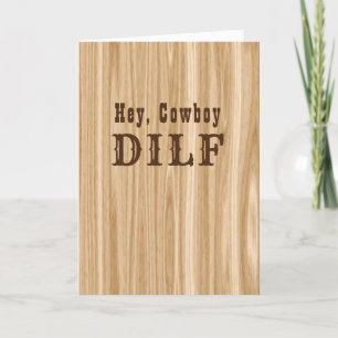 カウボーイおもしろいDILTファーズデーランチーアダルトユーモア カード