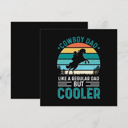 カウボーイおやじ 招待状 (正面/裏面)