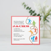 カウボーイおよびインディアンの誕生日のパーティの招待状 招待状 (スタンド正面)