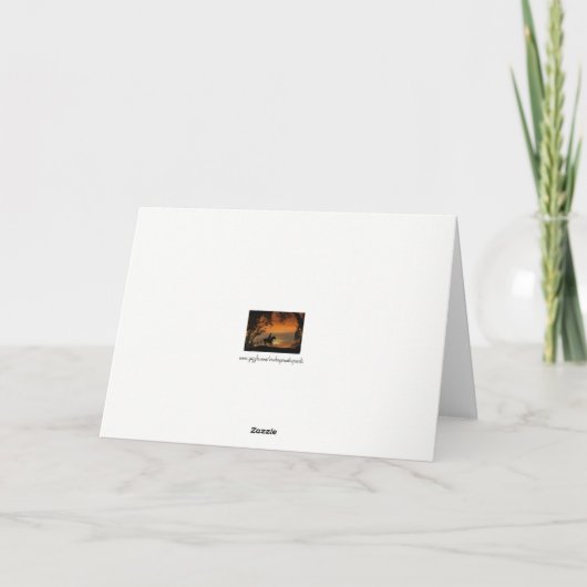 カウボーイおよび女性のカーボーイの乗馬の結婚式のお祝い カード (裏面)