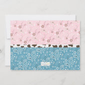 カウボーイおよび女性のカーボーイの共同兄弟姉妹の誕生会 招待状 (裏面)