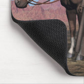 カウボーイおよび馬のマウスパッド マウスパッド (コーナー)