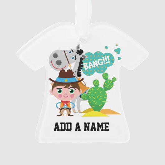 カウボーイおよび馬 オーナメント (正面)