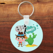 カウボーイおよび馬 キーホルダー (正面)