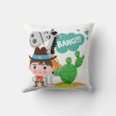 カウボーイおよび馬 クッション (裏面)