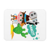 カウボーイおよび馬 マグネット (横)