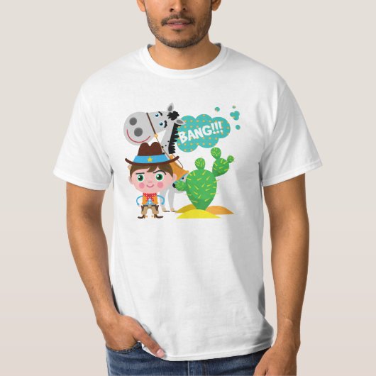 カウボーイおよび馬 Tシャツ (正面)