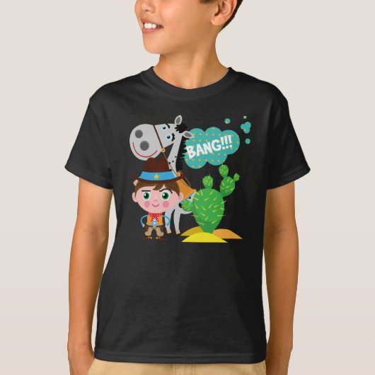 カウボーイおよび馬 Tシャツ (正面)