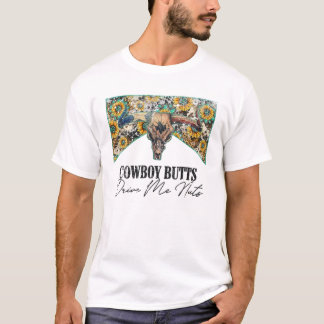 カウボーイお尻ドライブミーナッツヴィンテージブルスカルクン Tシャツ