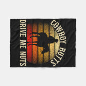 カウボーイお尻ドライブ私のナッツ西ロデオHorseck R フリースブランケット (正面(横))