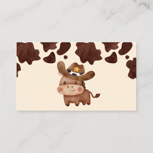 カウボーイかわいいベビー馬の洋書依頼 エンクロージャーカード (裏面)