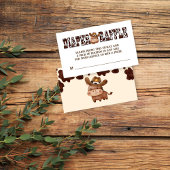 カウボーイかわいいベビー馬西おむつラッフル エンクロージャーカード